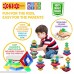 ETI Toys | STEM Learning | 30 Piece Stack'em Pyramid; Build Tree Owl Lighthouse Endless Designs! 100% Non-Toxic Fun Creative Skills Development! Best Gift Toy for 3 4 5 Year Old Boys and Girls B07G8HPXGG